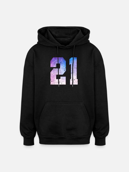 Issue 21 – 21st Anniversary Gift - Oversized Unisex Hoodie - black