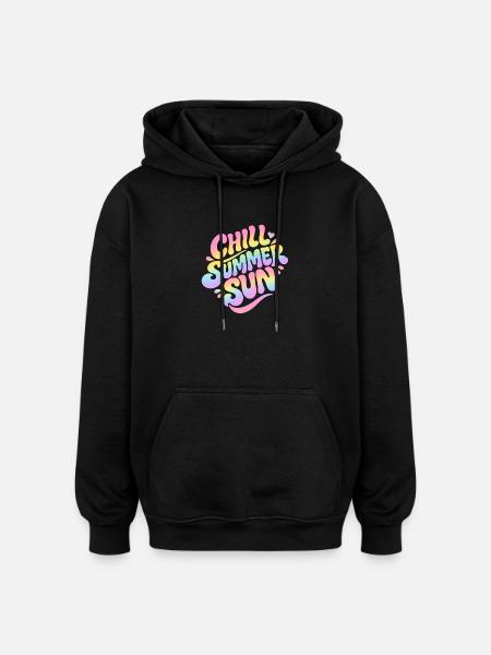 Summer Vibes - Oversized Unisex Hoodie - Schwarz