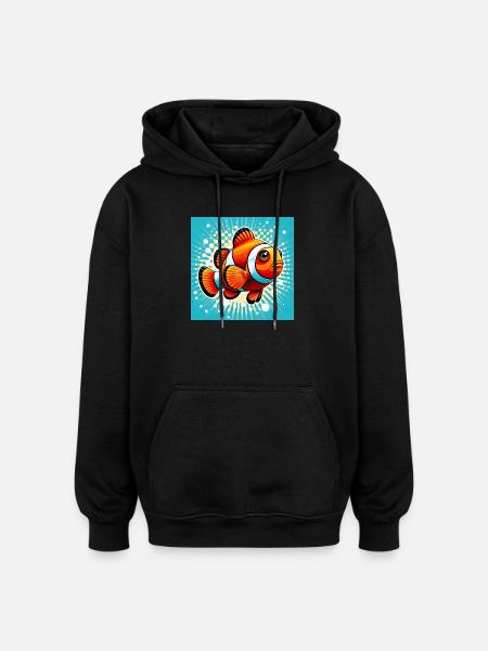 Clownfish - Oversized Unisex Hoodie - black