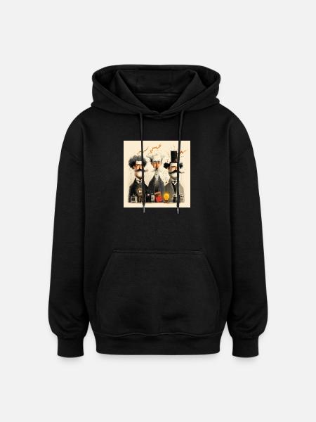 Zukunft erfinden - Oversized Unisex Hoodie - Schwarz