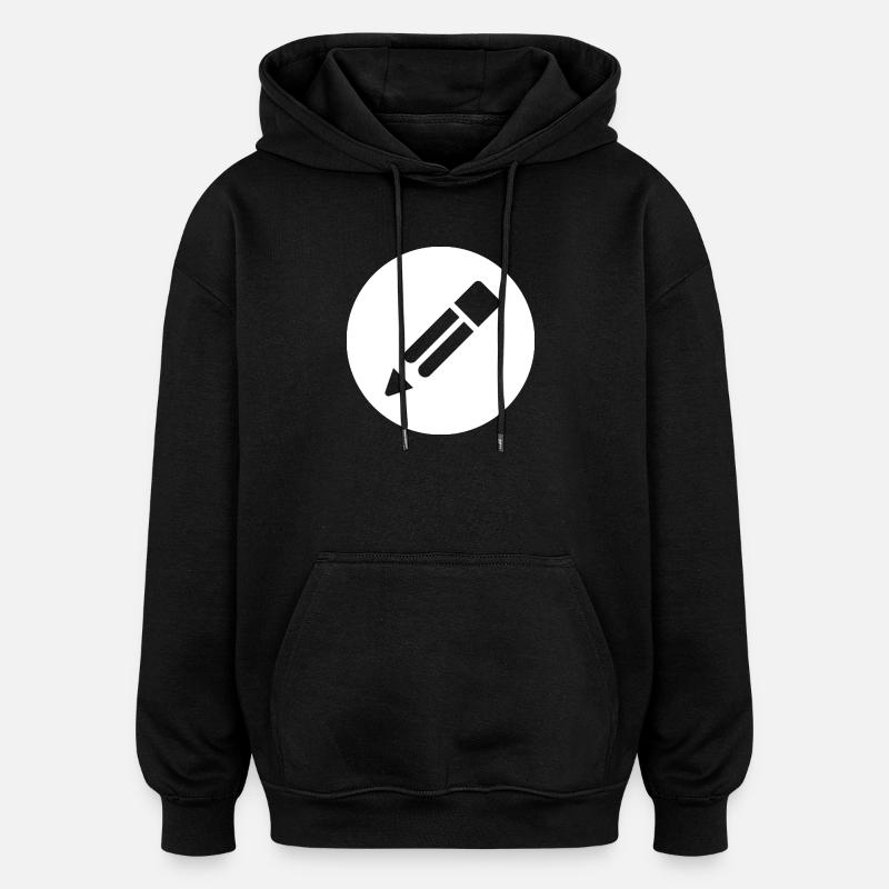 Crayon - Sweat à capuche oversize unisexe - noir