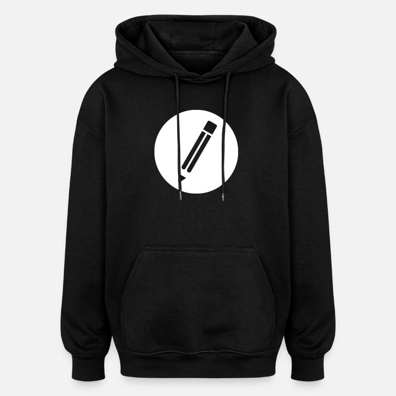 Crayon - Sweat à capuche oversize unisexe - noir