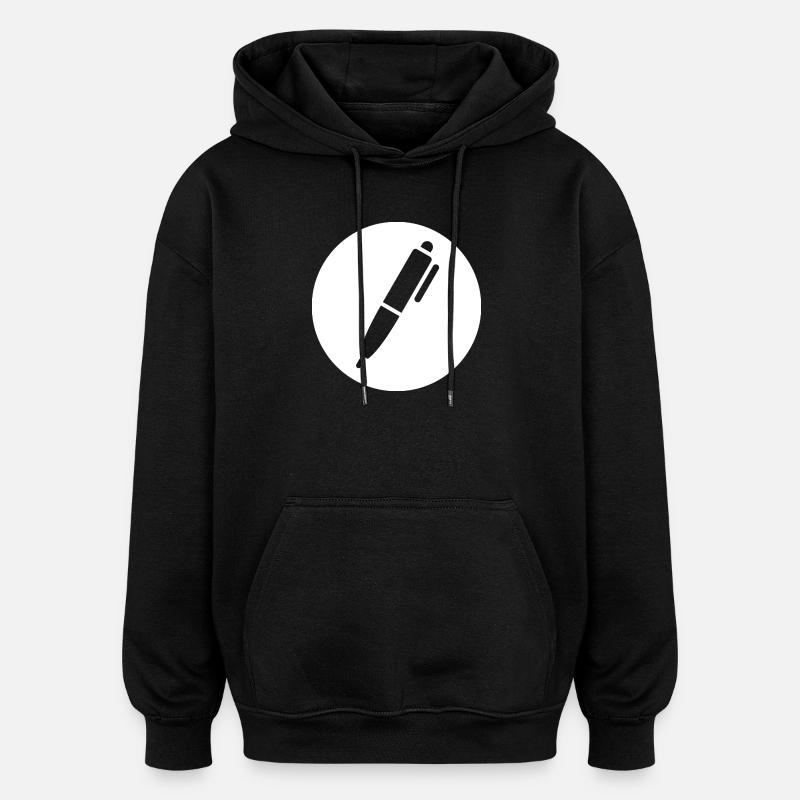 Stift, Kugelschreiber - Oversized Unisex Hoodie - Schwarz