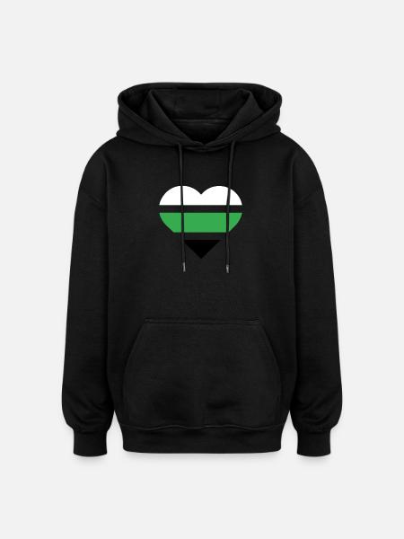 Pride Flag Heart · Neutrois - Oversized Unisex Hoodie - Schwarz