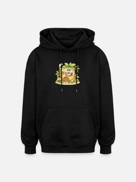 Forest House Koala Adventure - Oversized Unisex Hoodie - black