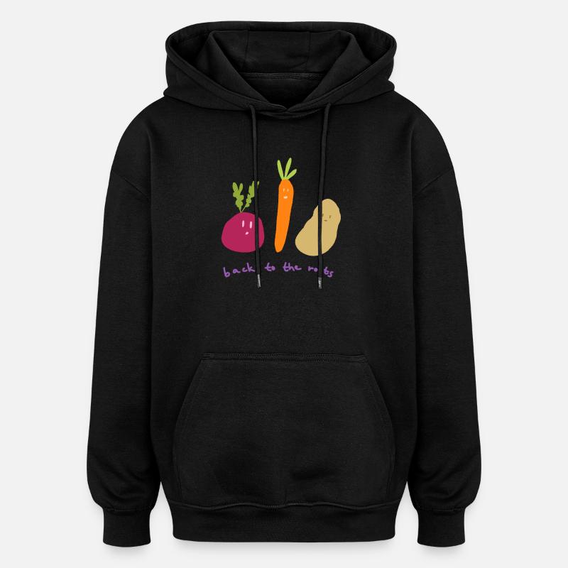 Retour aux racines - Sweat à capuche oversize unisexe - noir