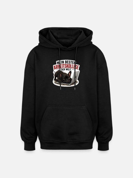 Frenchie – Bester Arbeitskollege der Welt - Oversized Unisex Hoodie - Schwarz