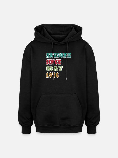 Birthday May 1976 - Oversized Unisex Hoodie - black