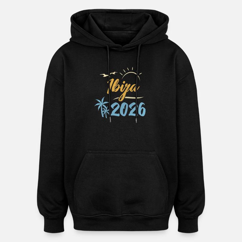 Ibiza 2026 - Oversized Unisex Hoodie - Schwarz