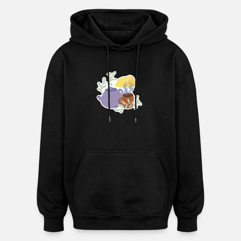 Lemon tea - Oversized Unisex Hoodie - black