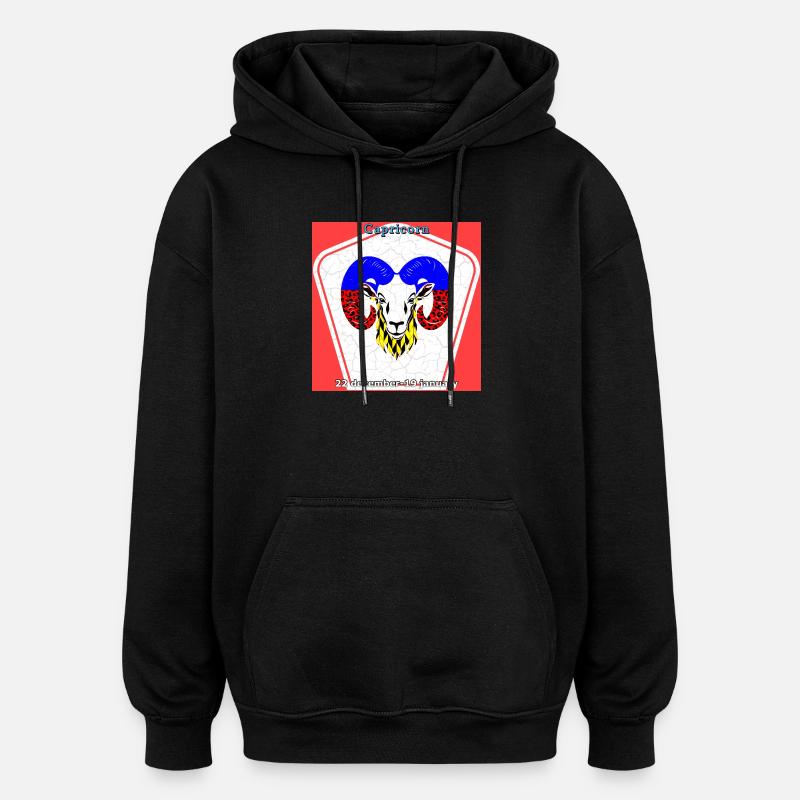 Capricorn - Oversized Unisex Hoodie - black
