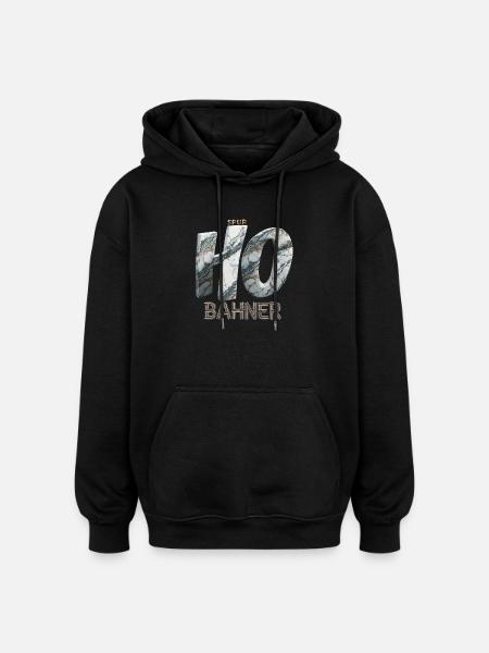Gauge H0 BAHNER – Marble Edition - Oversized Unisex Hoodie - black