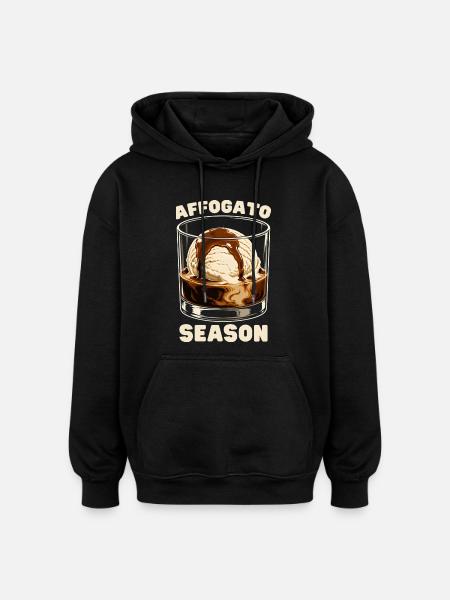 Saison d’Affogato - Sweat à capuche oversize unisexe - noir