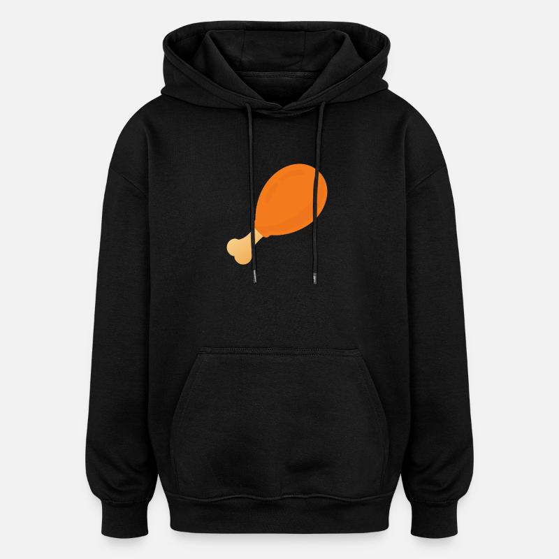 Chicken Drumstick - Oversized Unisex Hoodie - black