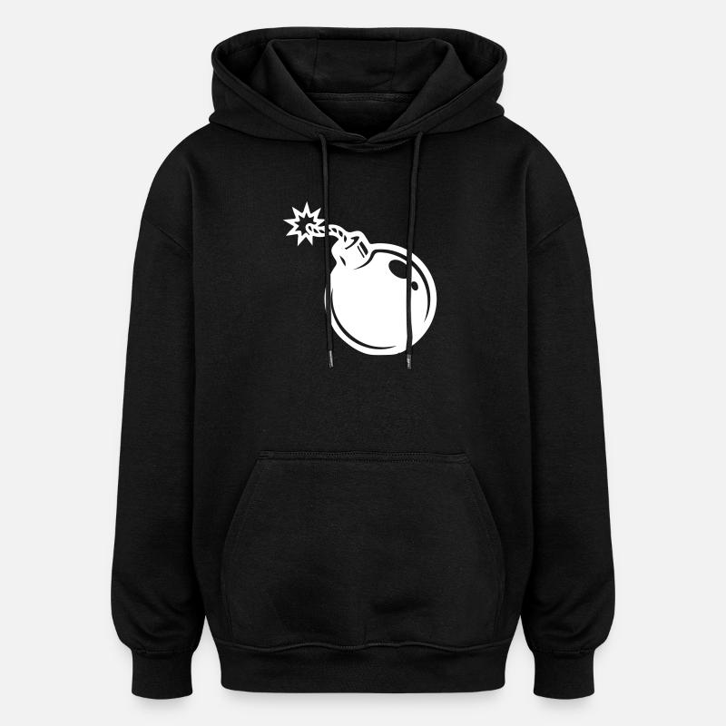 Bomb Icon - Oversized Unisex Hoodie - black
