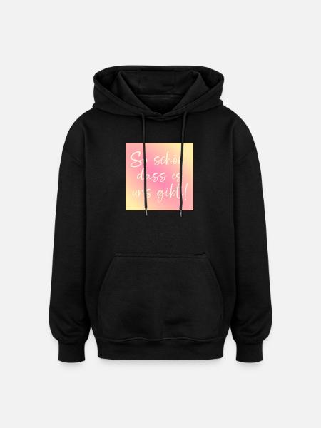 Beziehung Partnerschaft - Oversized Unisex Hoodie - Schwarz