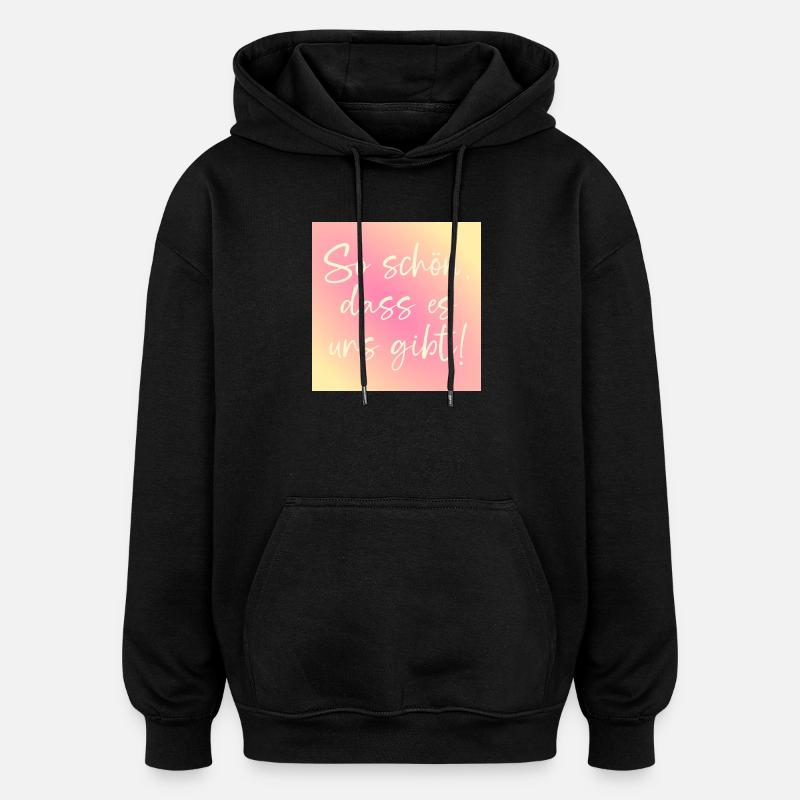 Beziehung Partnerschaft - Oversized Unisex Hoodie - Schwarz