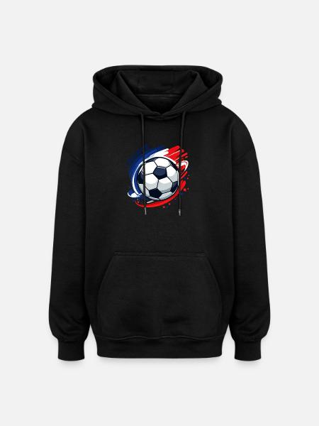 le foot français - Sweat à capuche oversize unisexe - noir