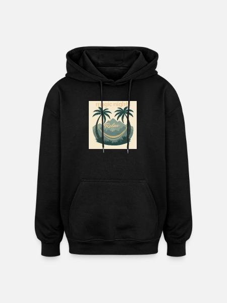 magic_nights_-_1 - Oversized Unisex Hoodie - black