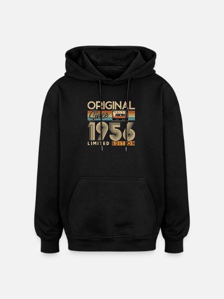 70e anniversaire, 70 ans - Sweat à capuche oversize unisexe - noir