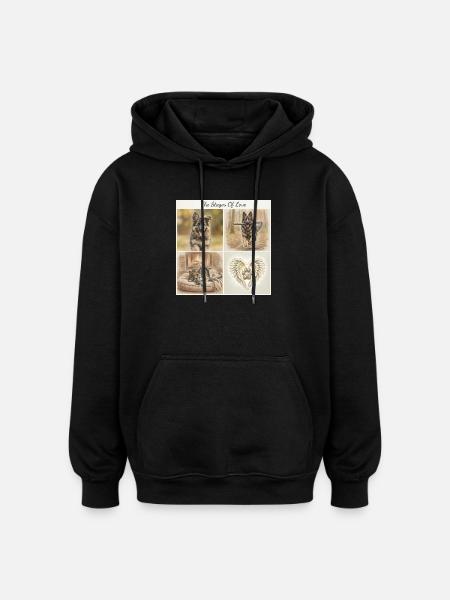 Sable Deutscher Schäferhund Mama Geschenkhemd - Oversized Unisex Hoodie - Schwarz