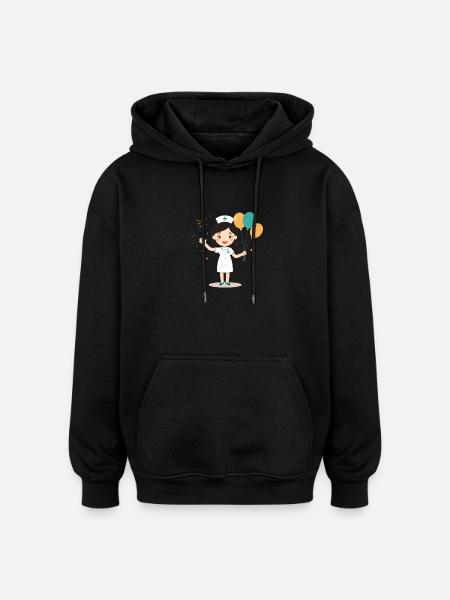 Pfleger-Ruhestandsgeschenk Abschied Pfleger-Humor - Oversized Unisex Hoodie - Schwarz