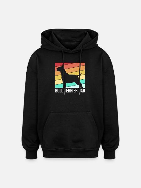 Bull terrier - Sweat à capuche oversize unisexe - noir
