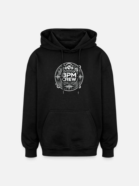 BPM Crew Soundwave - Oversized Unisex Hoodie - Schwarz