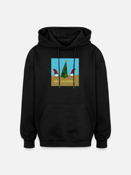Mele Kalikimaka - Bright Hawaiian Christmas Day - Oversized Unisex Hoodie - black