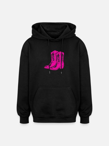 bottes - Sweat à capuche oversize unisexe - noir