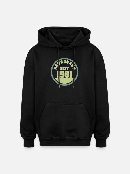 1951 - Oversized Unisex Hoodie - black