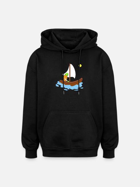 Mignonne navigation de carottes - Sweat à capuche oversize unisexe - noir