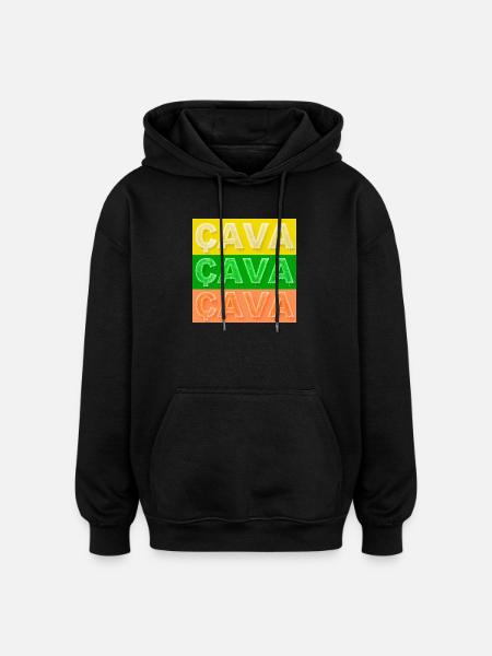 Frosted CAVA - Oversized Unisex Hoodie - black