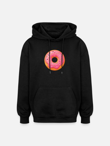 Donut - Oversized Unisex Hoodie - black