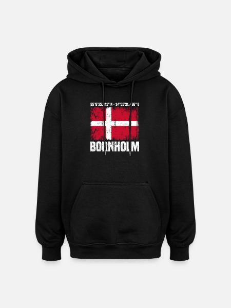 Inseltrip Bornholm - Oversized Unisex Hoodie - Schwarz