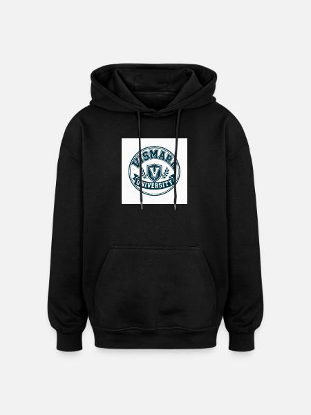 Vismara University coat of arms - Oversized Unisex Hoodie - black