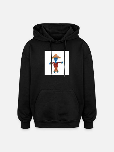 Susi Scarecrow Child Motif - Oversized Unisex Hoodie - black