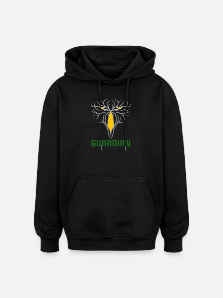 GUARDIAN - Taktisches Raubvogel-Design - Oversized Unisex Hoodie - Schwarz