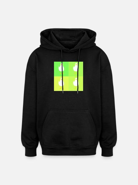 MineMineMineMine - green - Oversized Unisex Hoodie - black