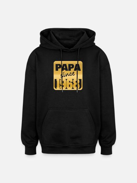Papa 1968 - Oversized Unisex Hoodie - black