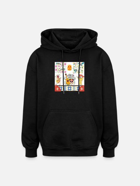 Cinco Mayo Día Muertos Fiesta - Oversized Unisex Hoodie - Schwarz