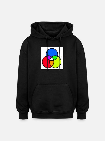 Venn diagram - Oversized Unisex Hoodie - black