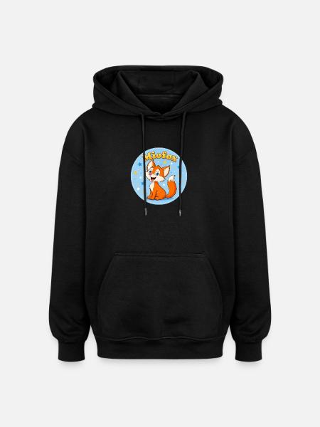 04_Mio_Kreis - Sweat à capuche oversize unisexe - noir