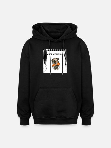 Dog - Oversized Unisex Hoodie - black