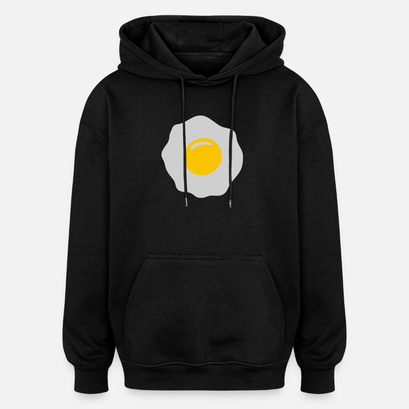 egg ei spiegelei - Oversized Unisex Hoodie - black
