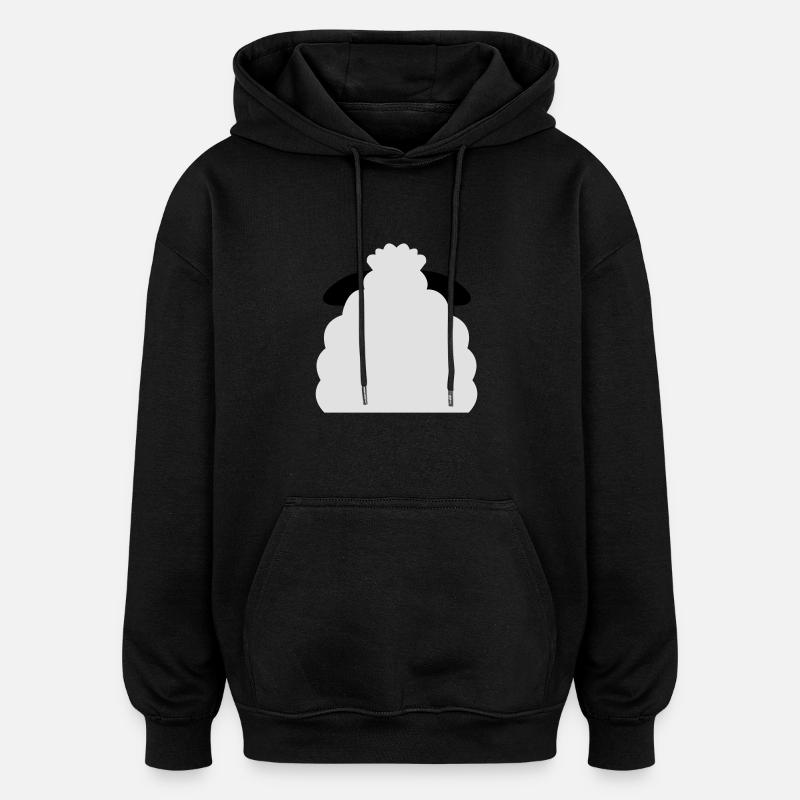 moutons de retour - Sweat à capuche oversize unisexe - noir