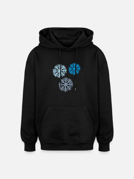 snowflake 2 - Oversized Unisex Hoodie - black