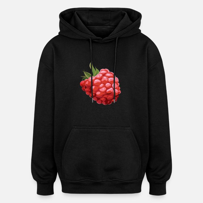 Raspberry - Oversized Unisex Hoodie - black