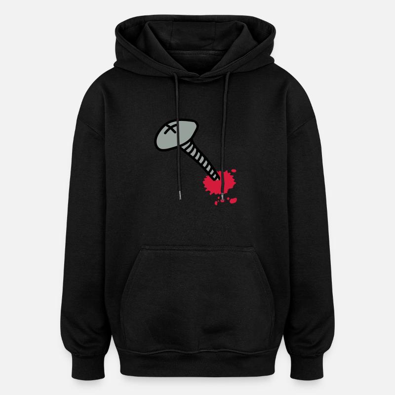 wunde_3c - Sweat à capuche oversize unisexe - noir
