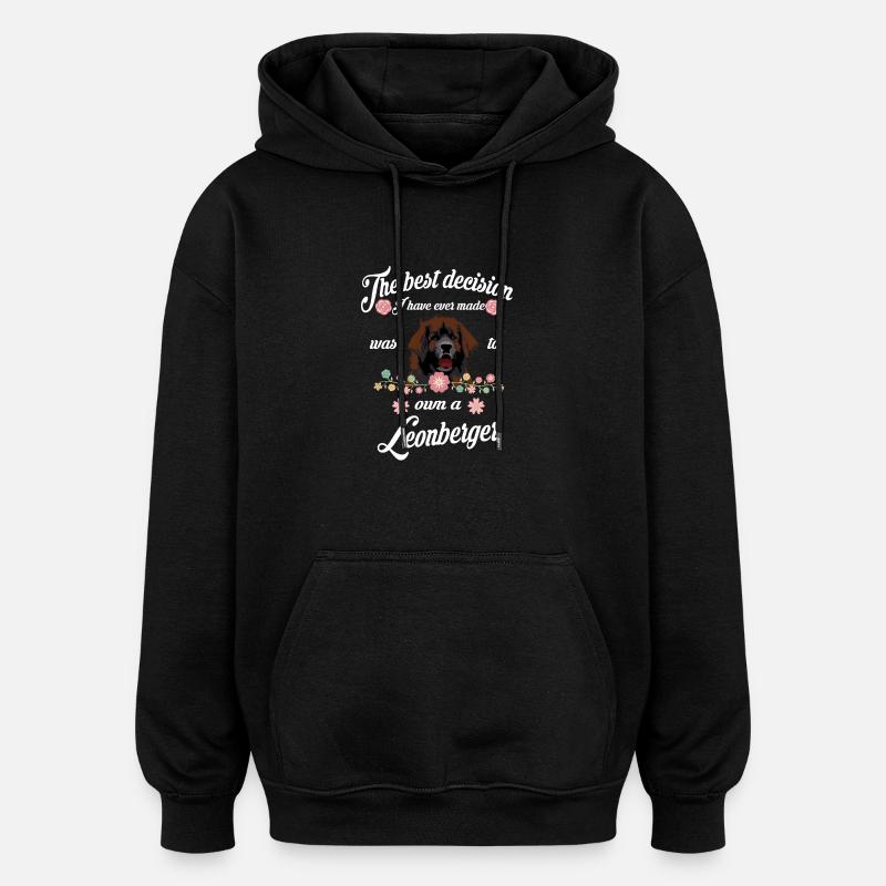 Leonberger - Sweat à capuche oversize unisexe - noir